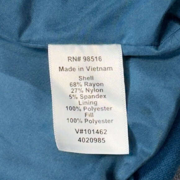 Coldwater Creek Womens 1X Blue Puffer Vest With High Neck & Full Zip - Picture 9 of 13